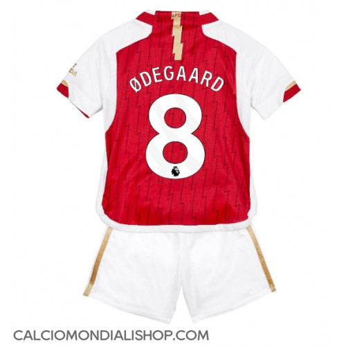 Maglie da calcio Arsenal Martin Odegaard #8 Prima Maglia Bambino 2023-24 Manica Corta (+ Pantaloni corti)